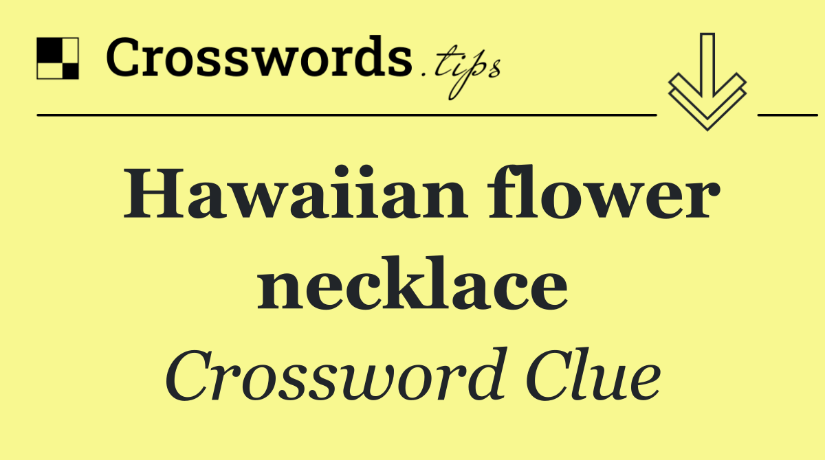 Hawaiian flower necklace