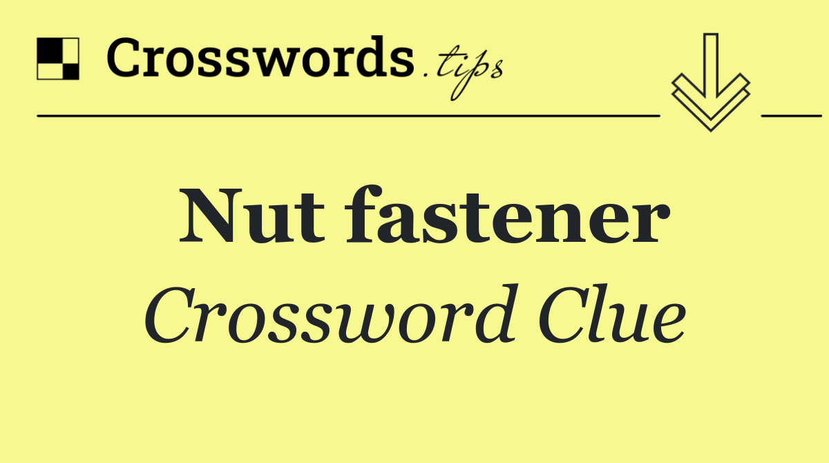 Nut fastener