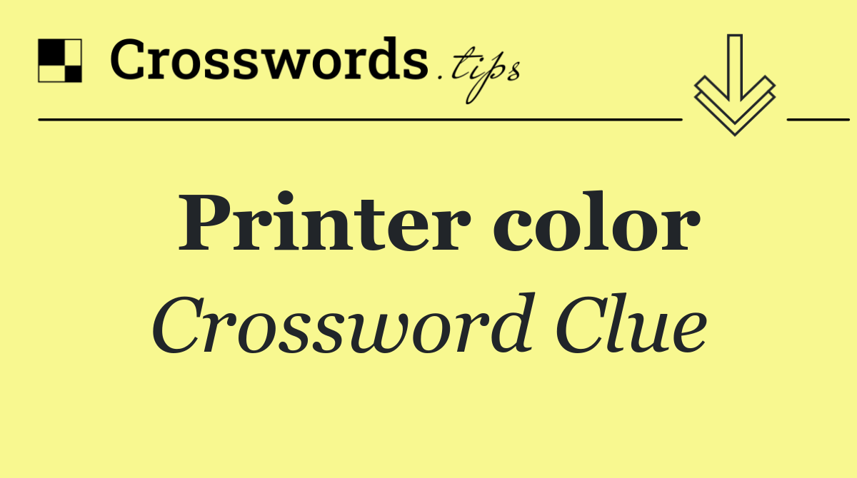 Printer color