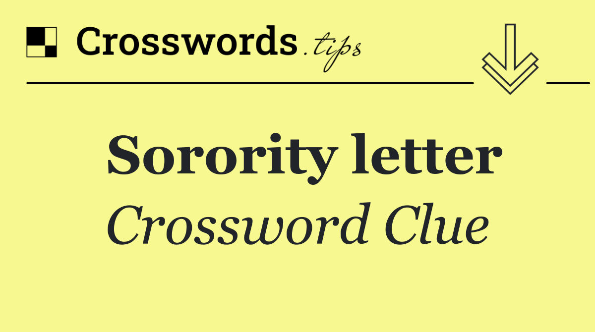 Sorority letter