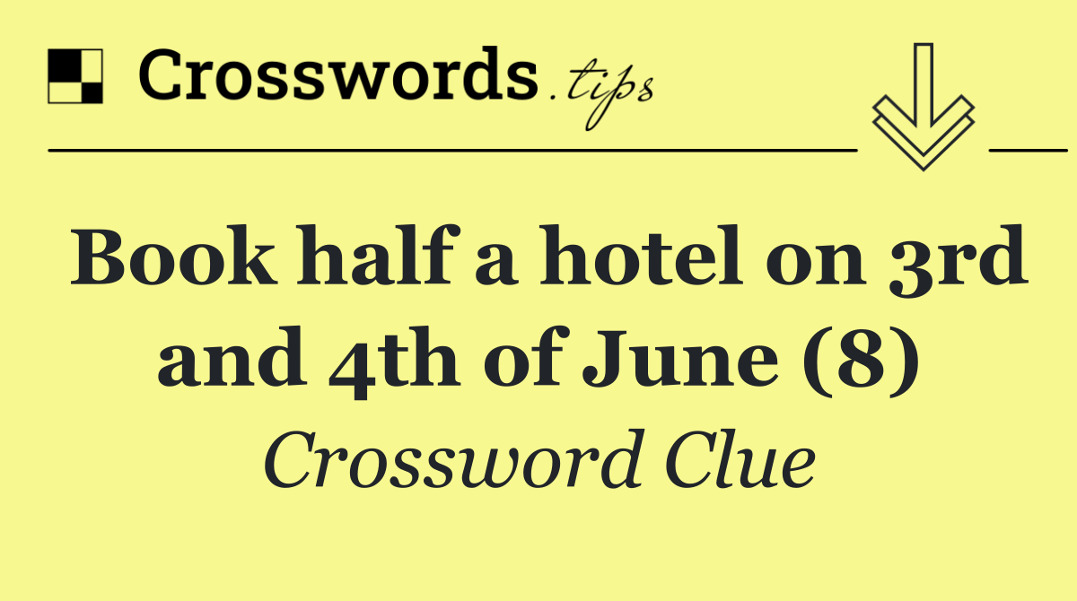 Book half a hotel on 3rd and 4th of June (8)