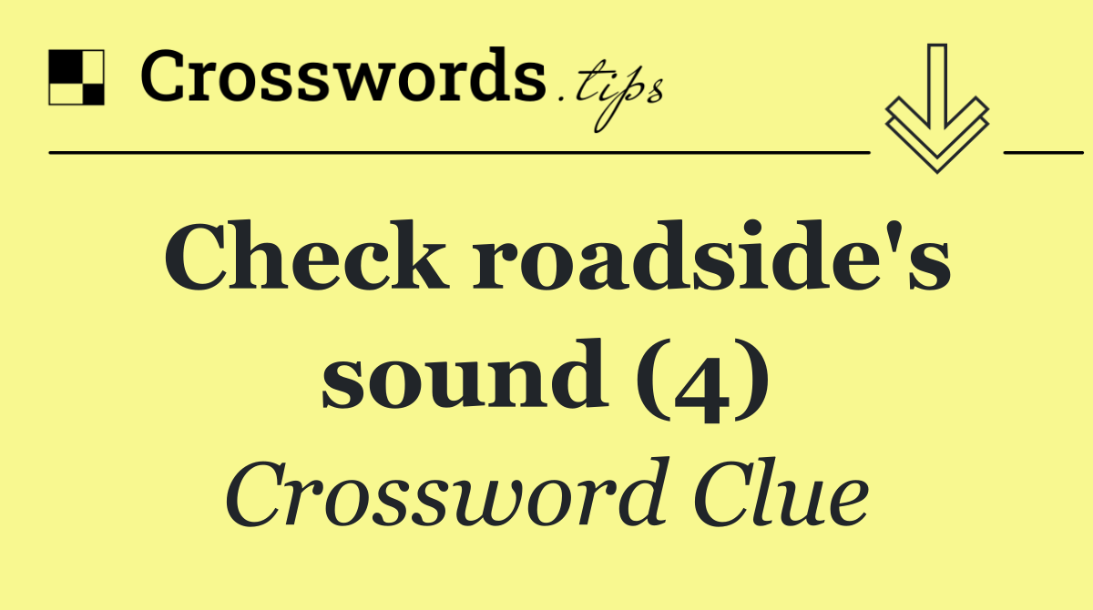 Check roadside's sound (4)