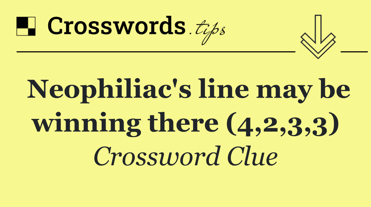 Neophiliac's line may be winning there (4,2,3,3)