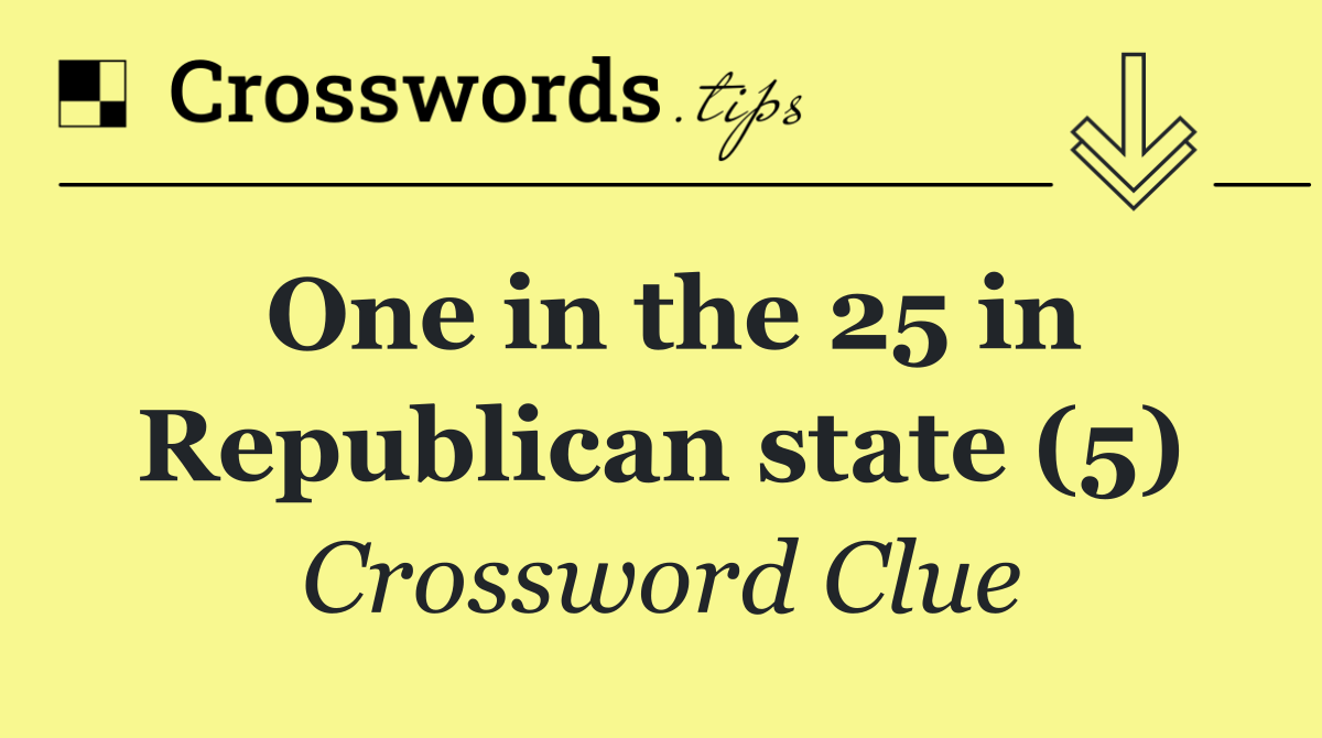 One in the 25 in Republican state (5)