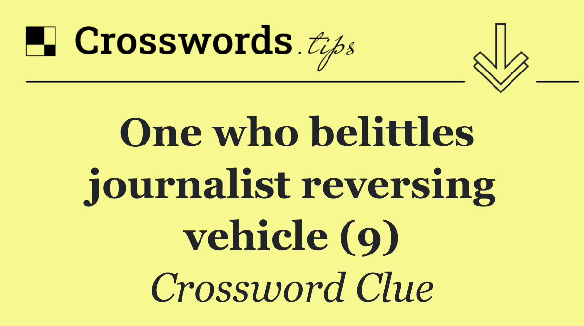 One who belittles journalist reversing vehicle (9)