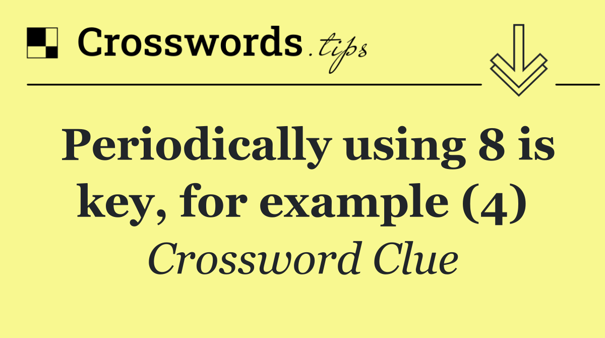 Periodically using 8 is key, for example (4)