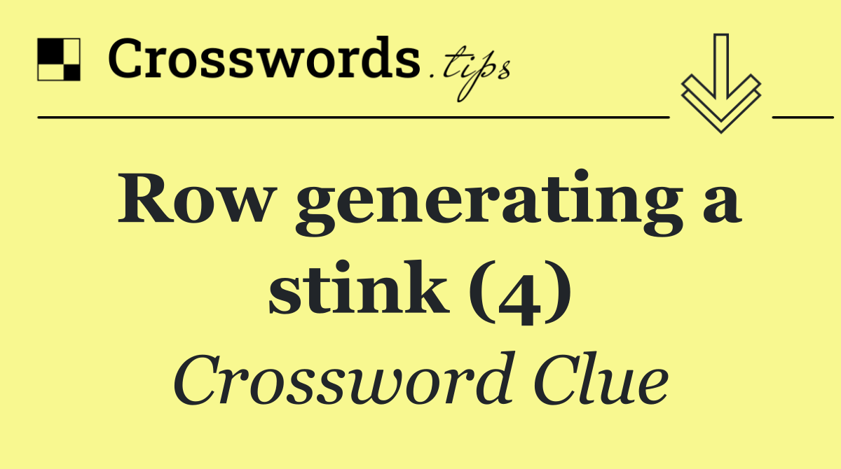 Row generating a stink (4)