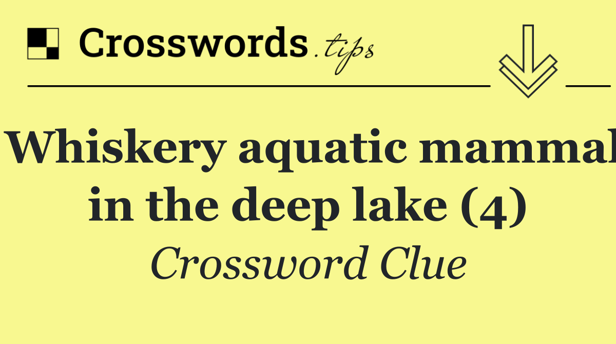 Whiskery aquatic mammal in the deep lake (4)