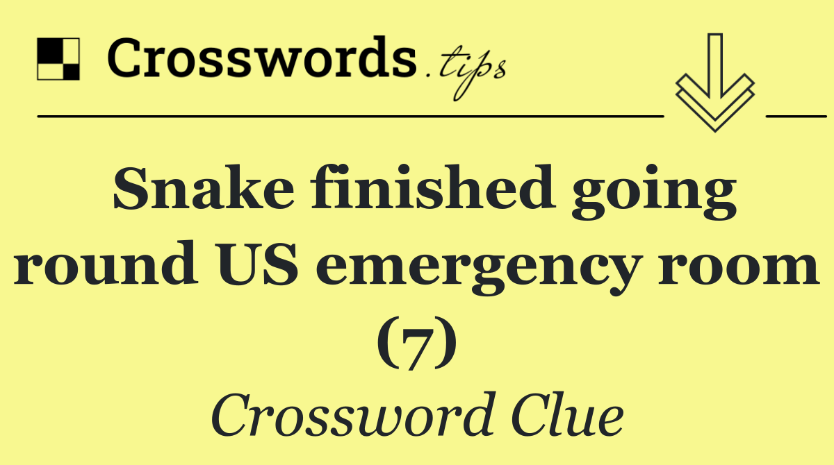 Snake finished going round US emergency room (7)