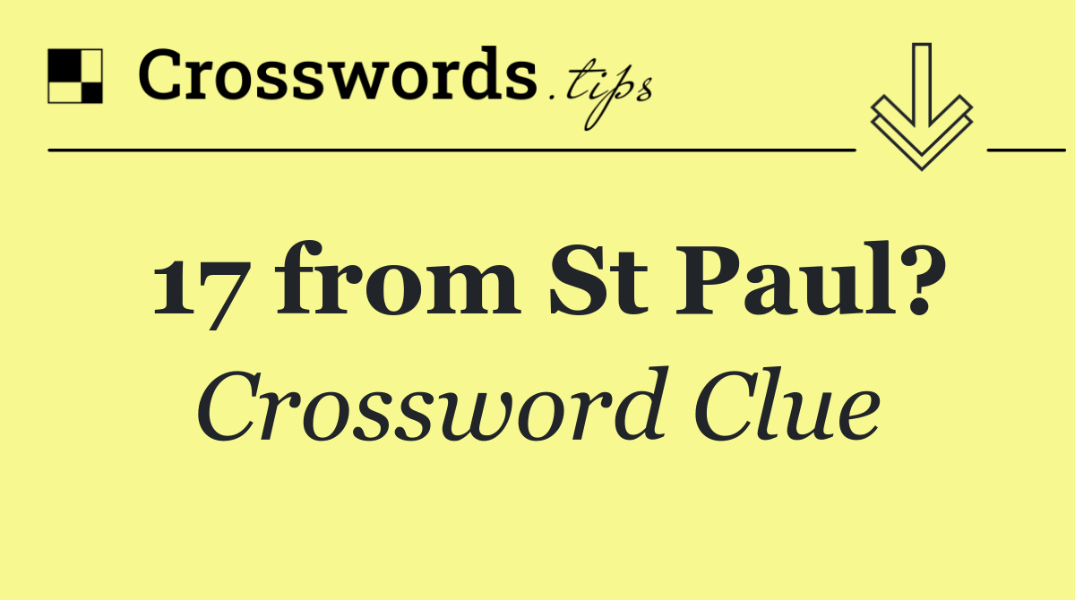 17 from St Paul?