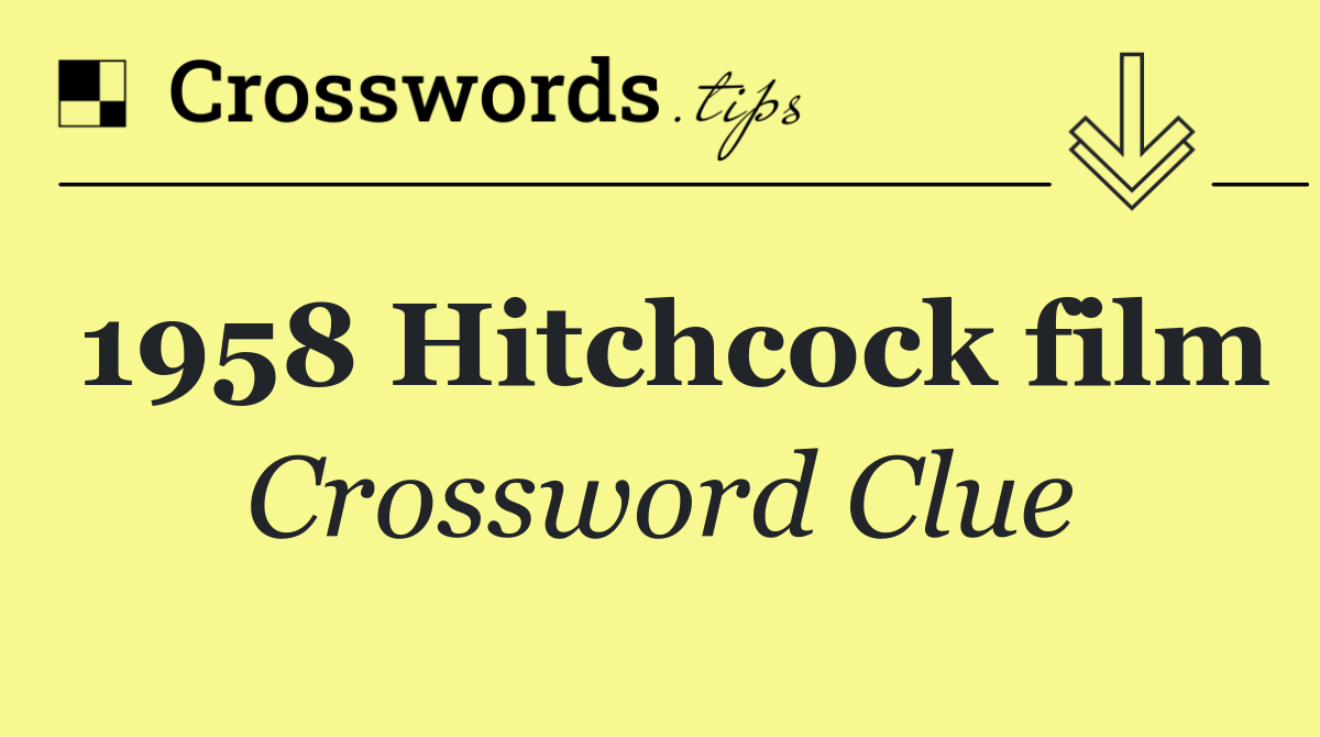 1958 Hitchcock film