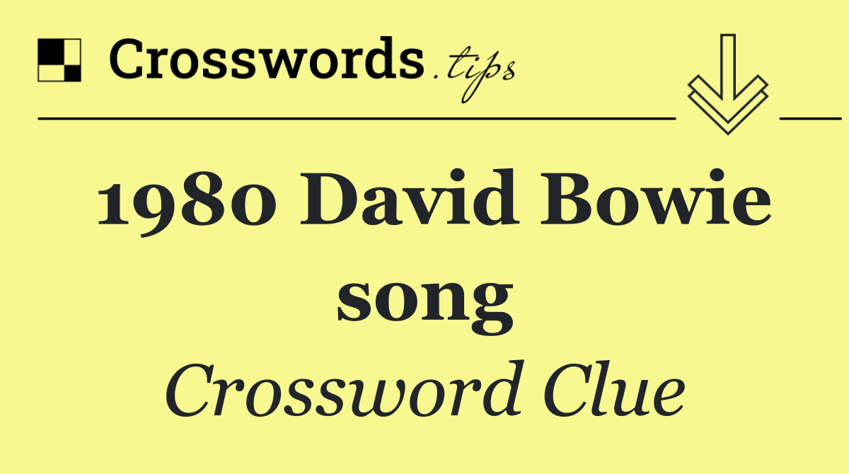 1980 David Bowie song