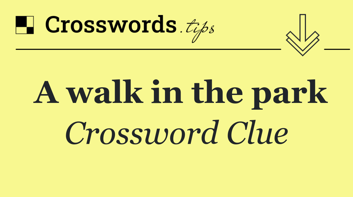 A walk in the park