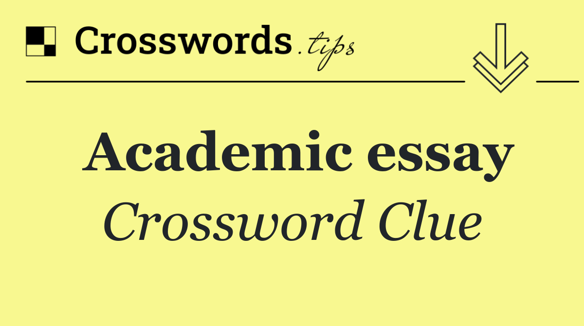Academic essay