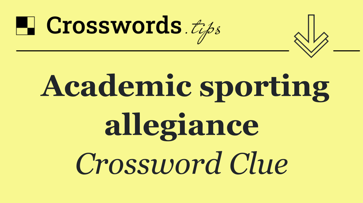 Academic sporting allegiance