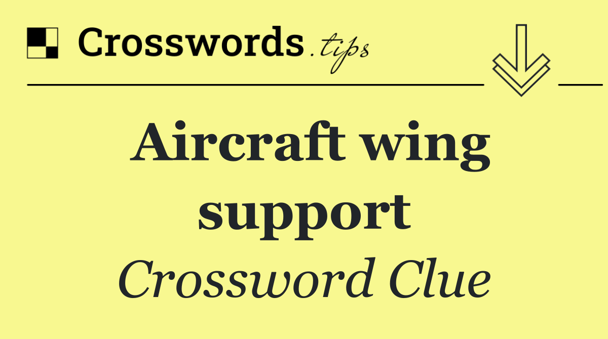 Aircraft wing support
