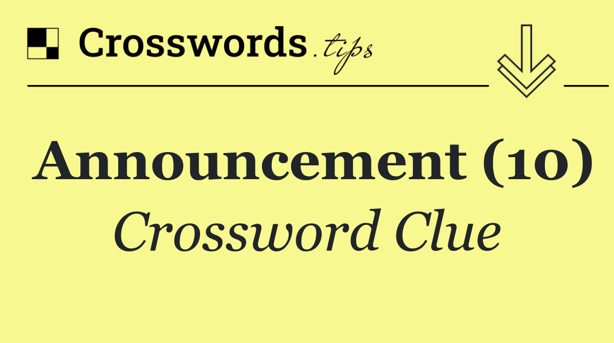 Announcement (10)