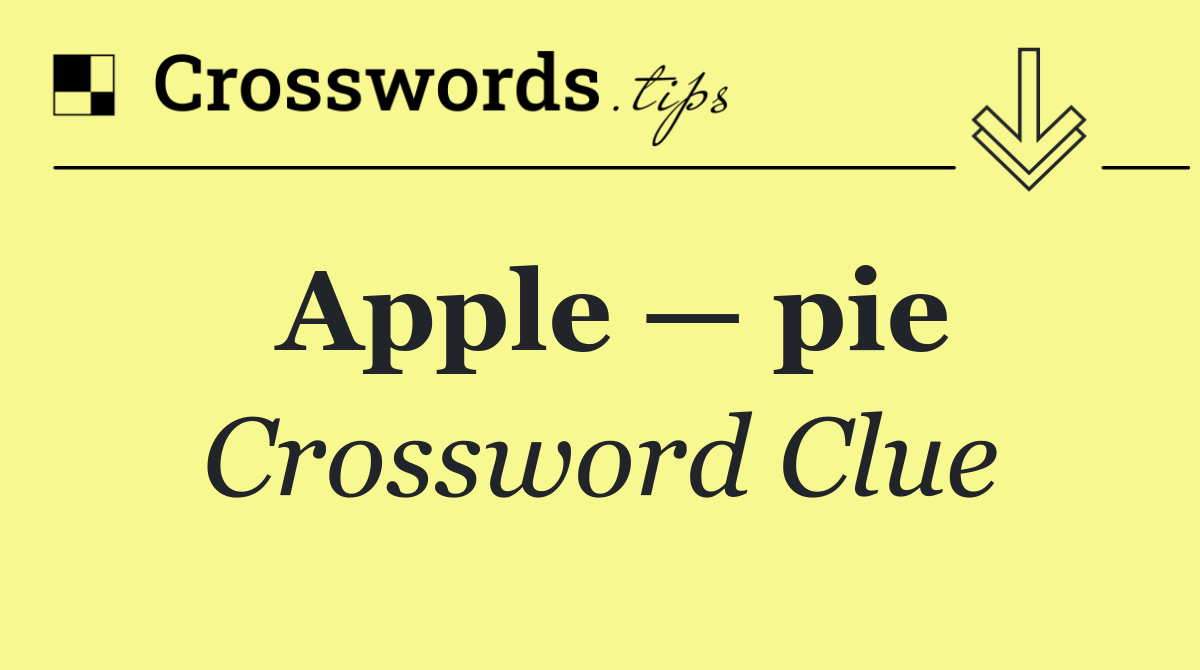 Apple — pie