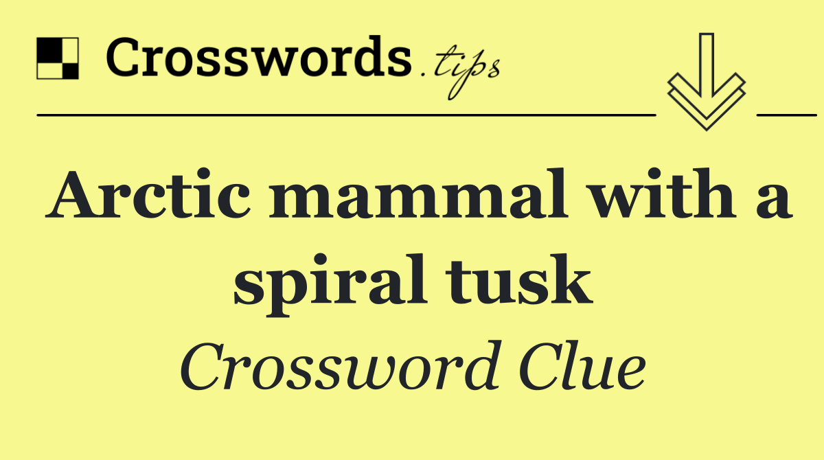 Arctic mammal with a spiral tusk