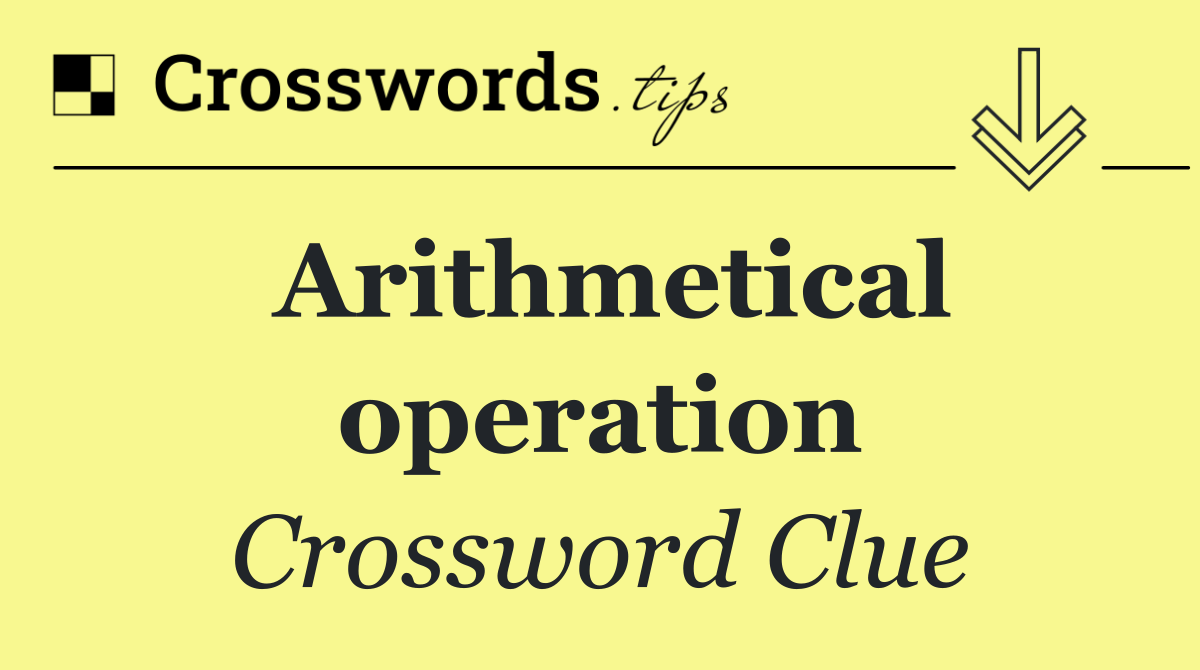 Arithmetical operation