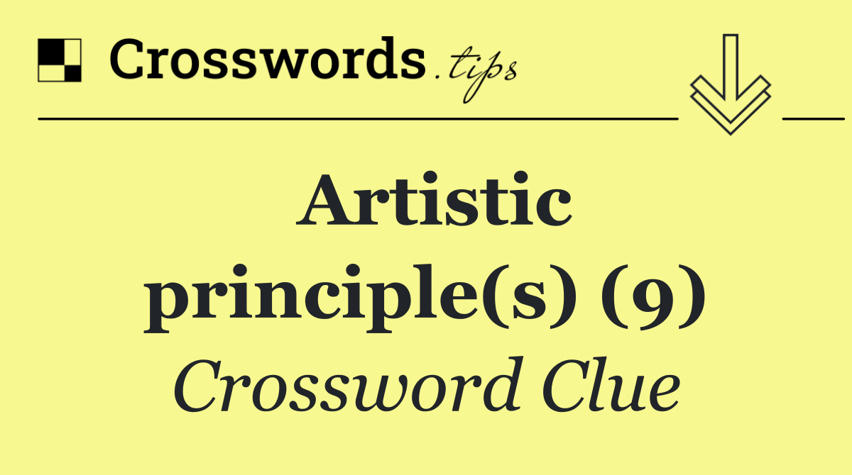 Artistic principle(s) (9)