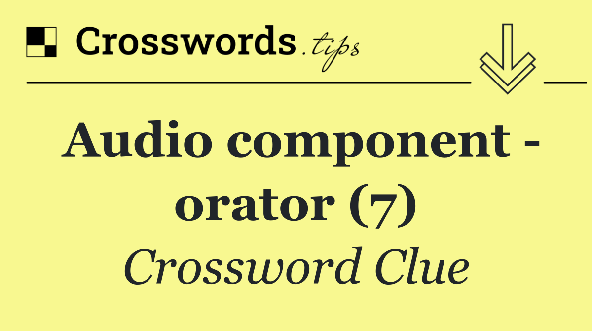 Audio component   orator (7)