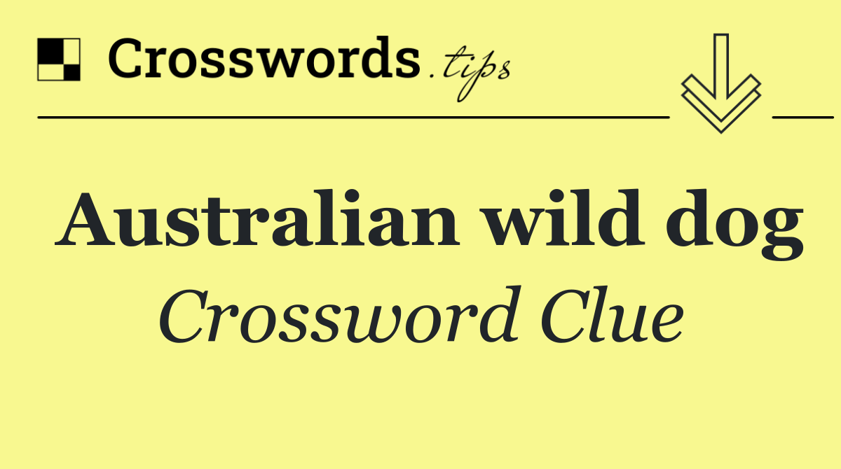 Australian wild dog