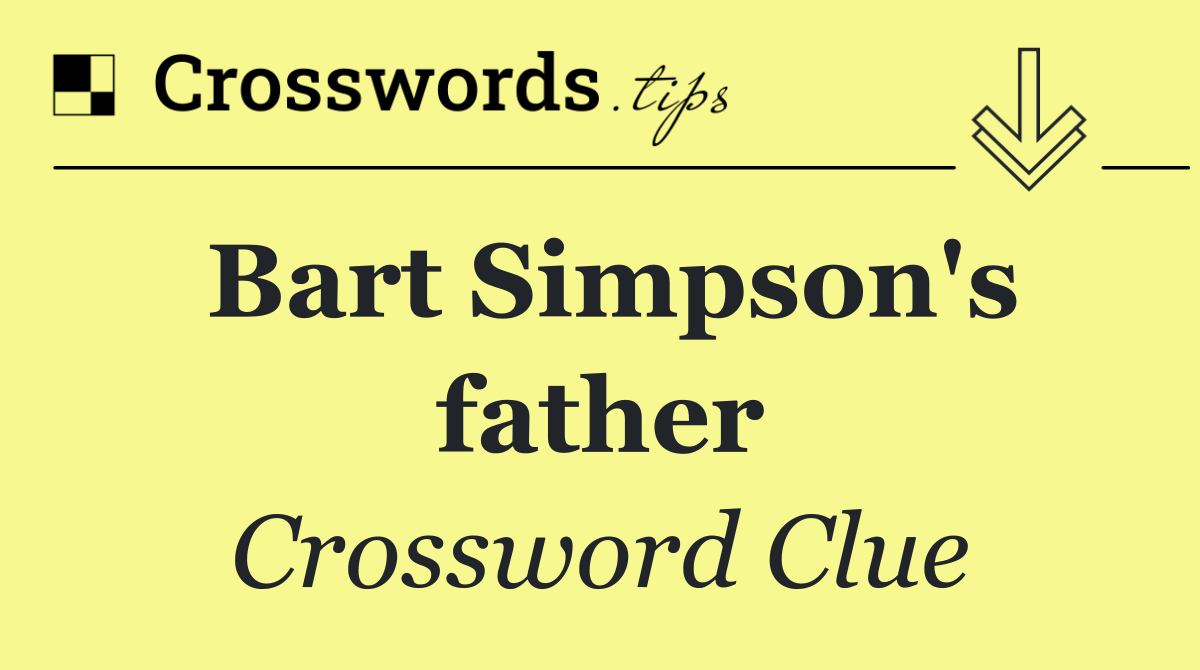 Bart Simpson's father