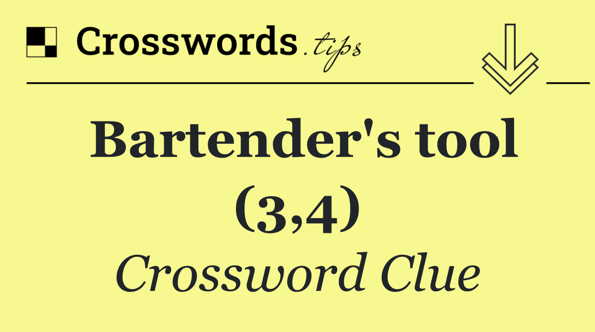 Bartender's tool (3,4)