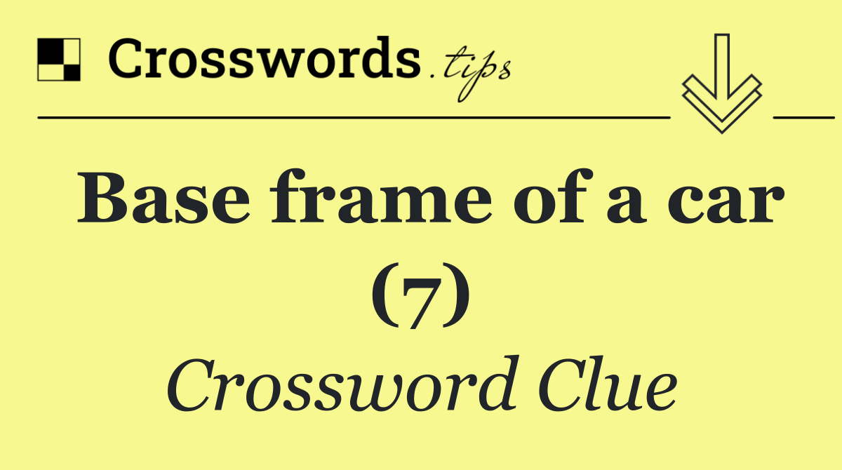 Base frame of a car (7)