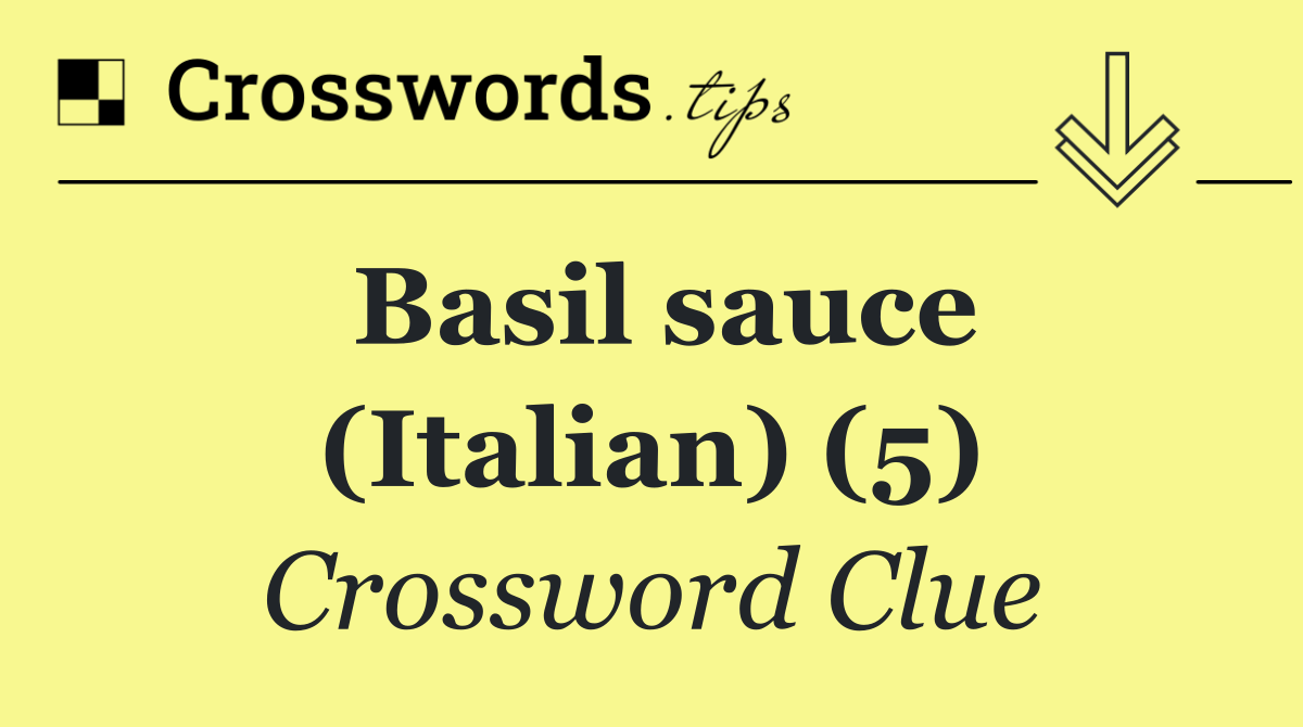 Basil sauce (Italian) (5)