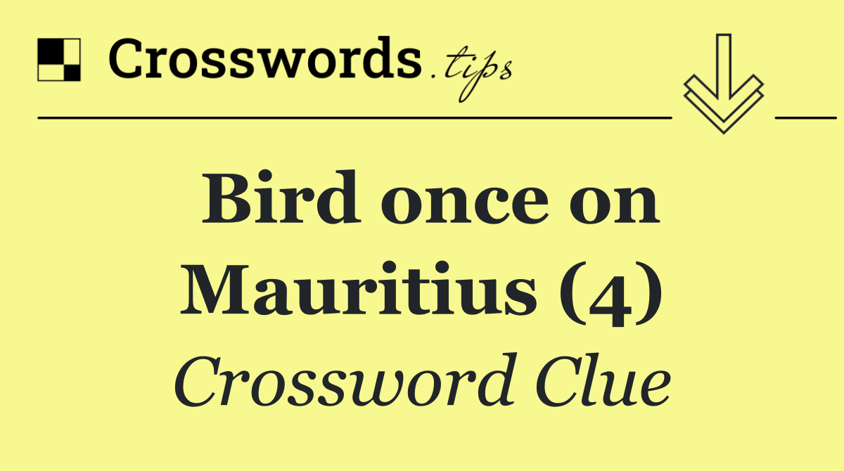 Bird once on Mauritius (4)