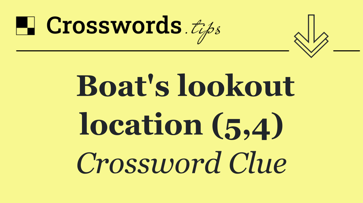 Boat's lookout location (5,4)