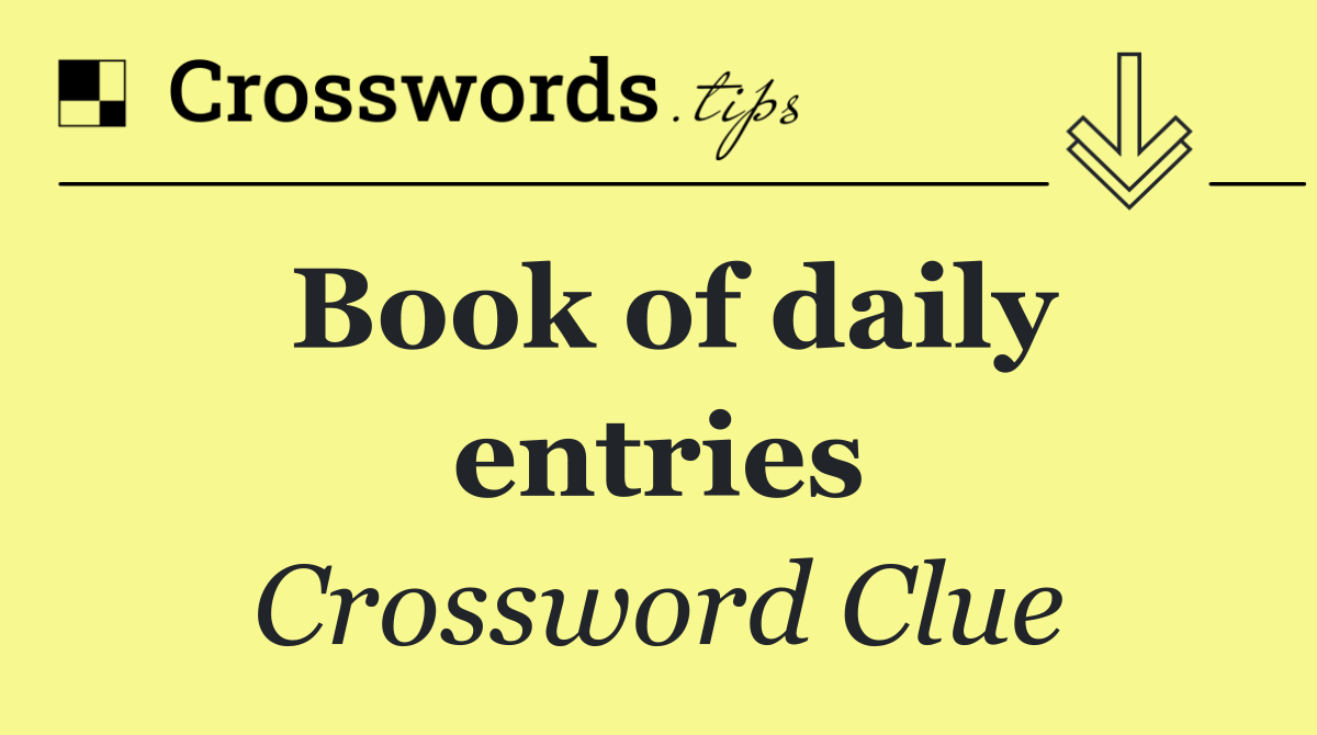 Book of daily entries