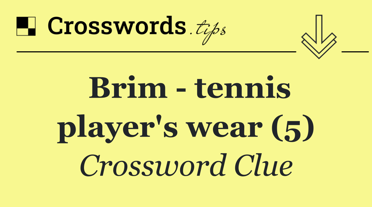 Brim   tennis player's wear (5)