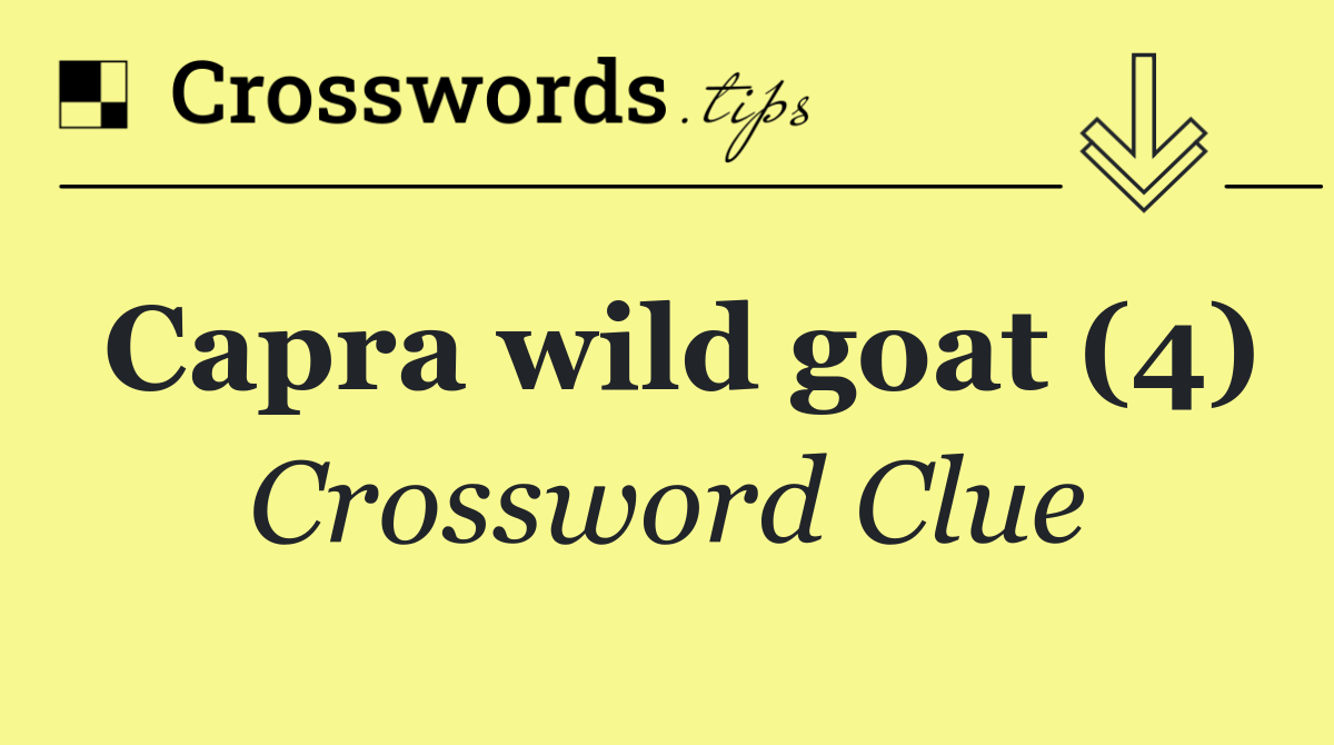 Capra wild goat (4)