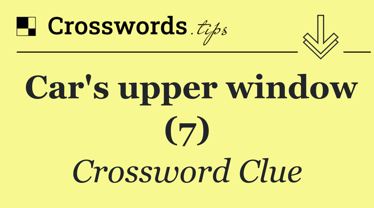 Car's upper window (7)