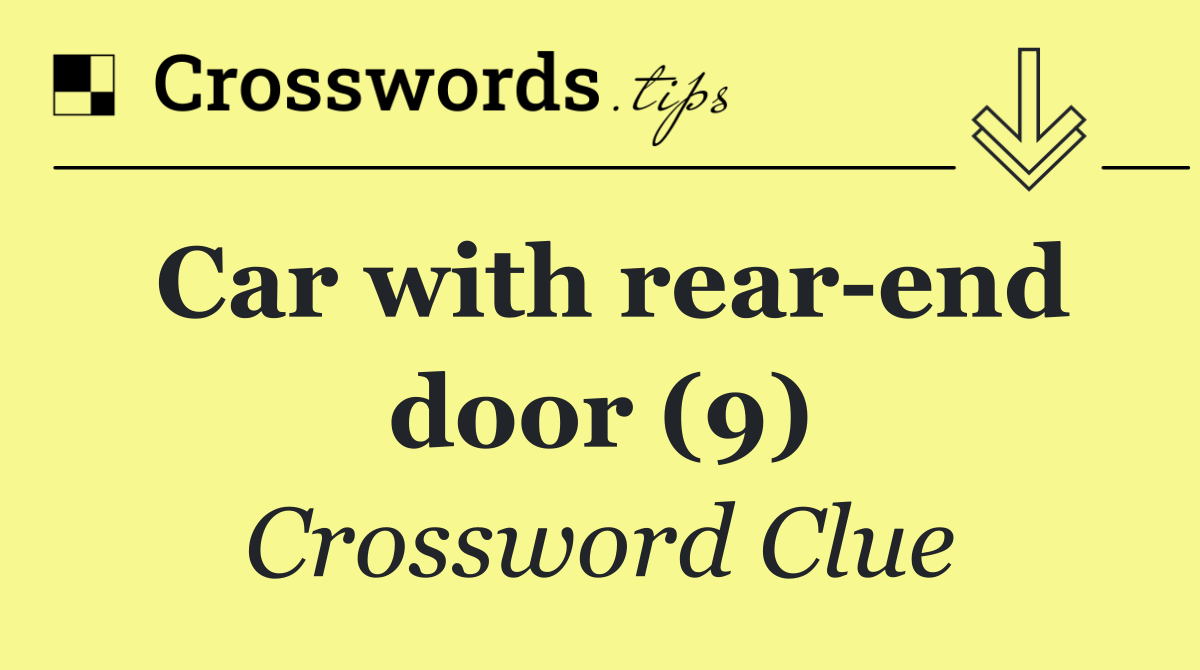 Car with rear end door (9)