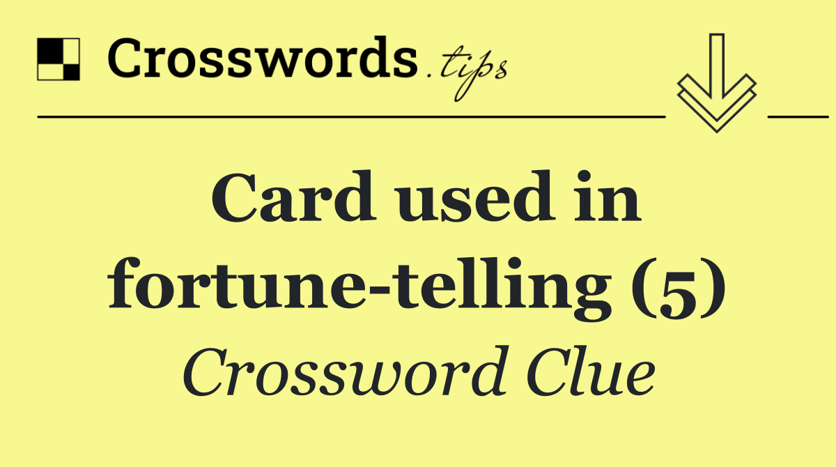 Card used in fortune telling (5)