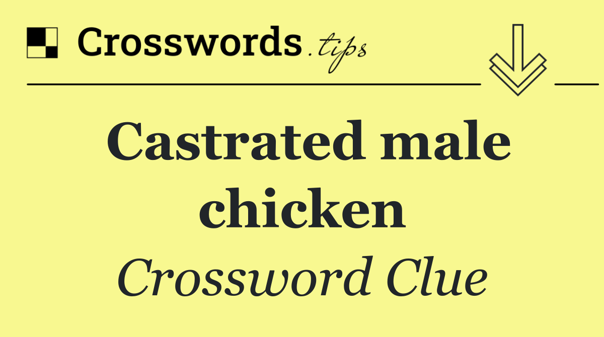 Castrated male chicken
