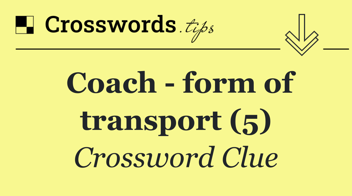Coach   form of transport (5)