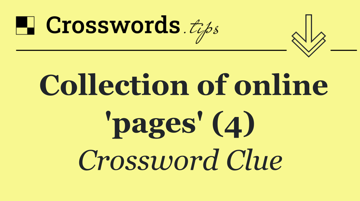 Collection of online 'pages' (4)