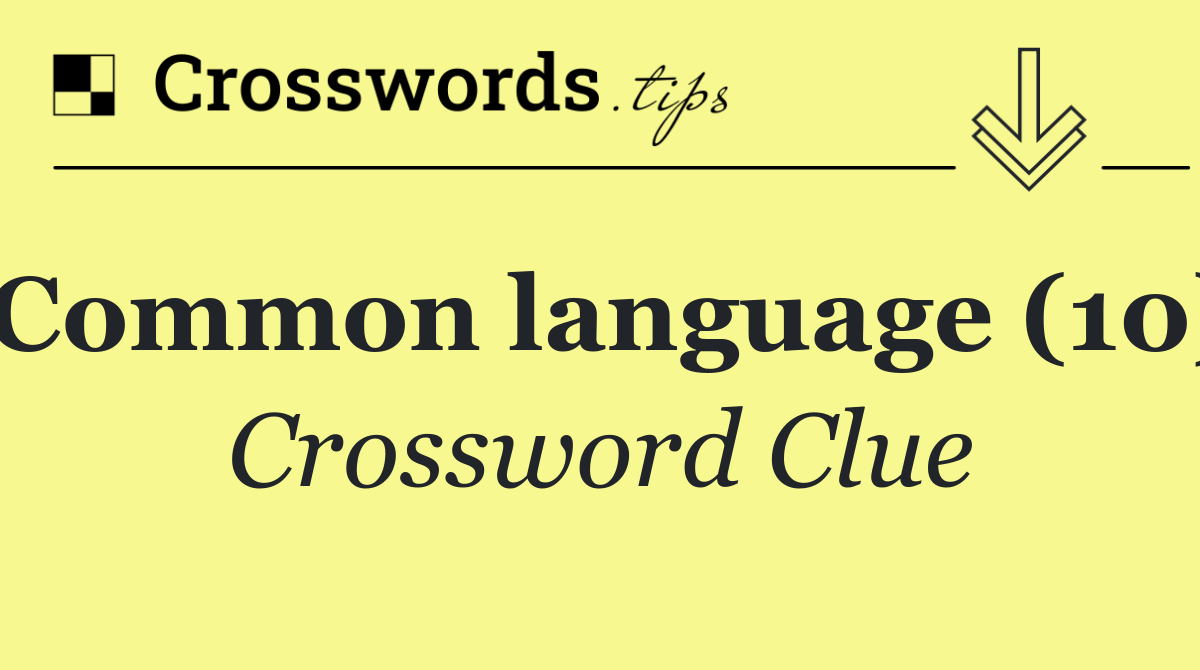 Common language (10)