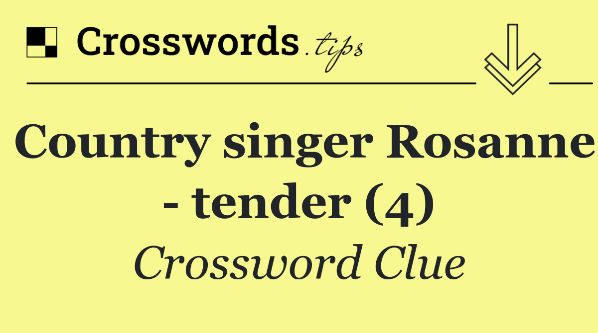 Country singer Rosanne   tender (4)