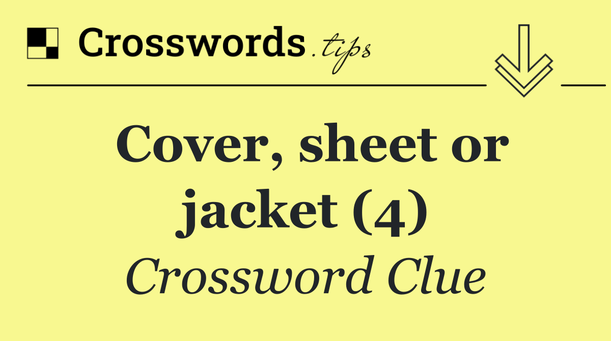 Cover, sheet or jacket (4)