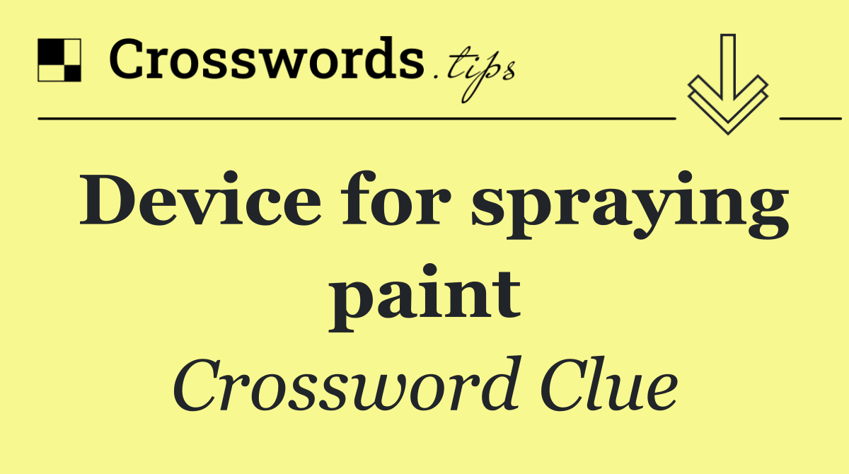 Device for spraying paint