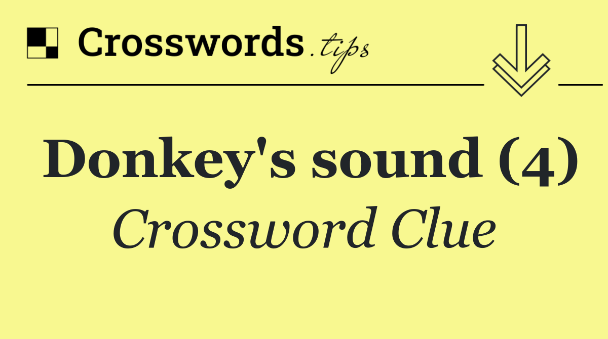 Donkey's sound (4)