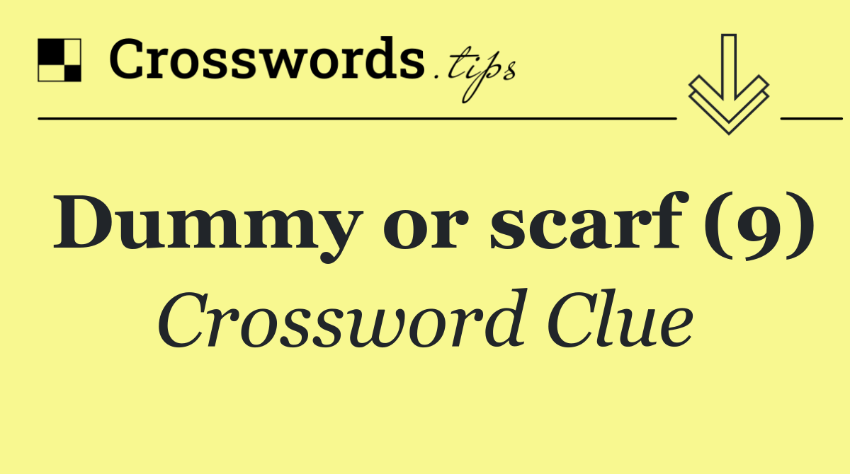 Dummy or scarf (9)