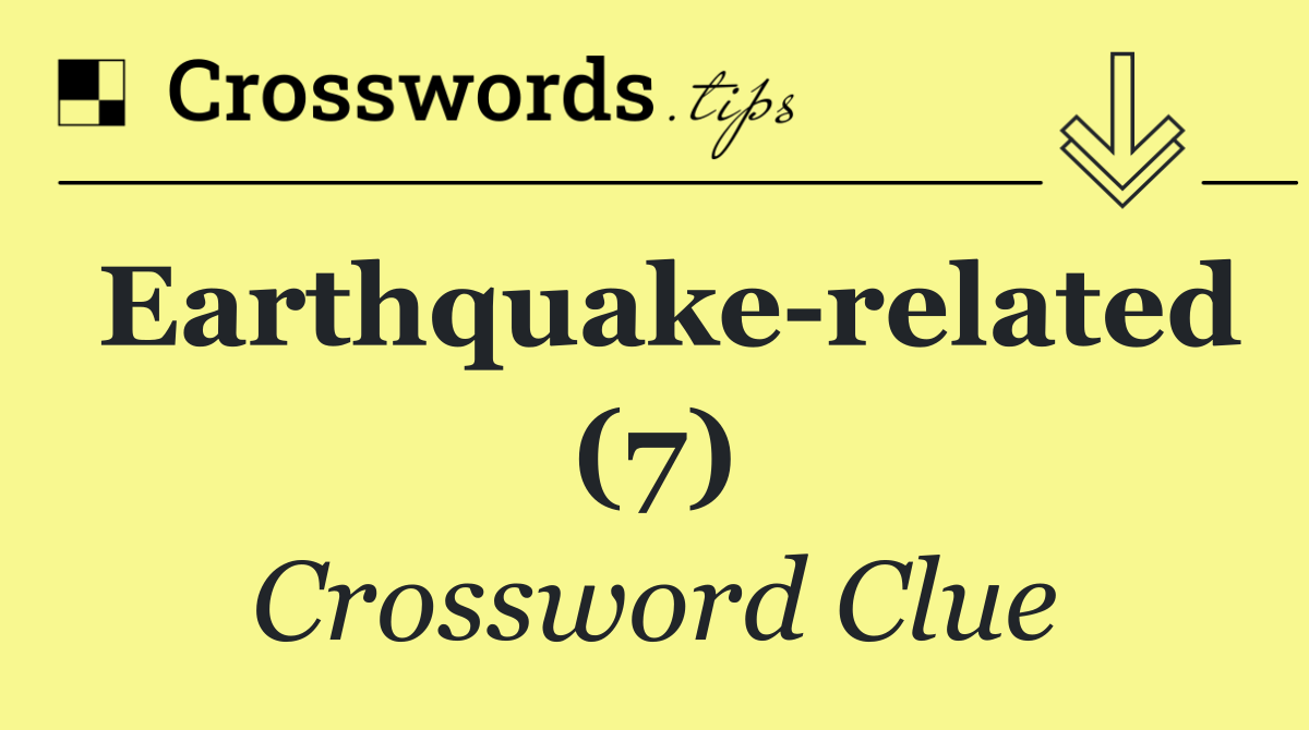 Earthquake related (7)