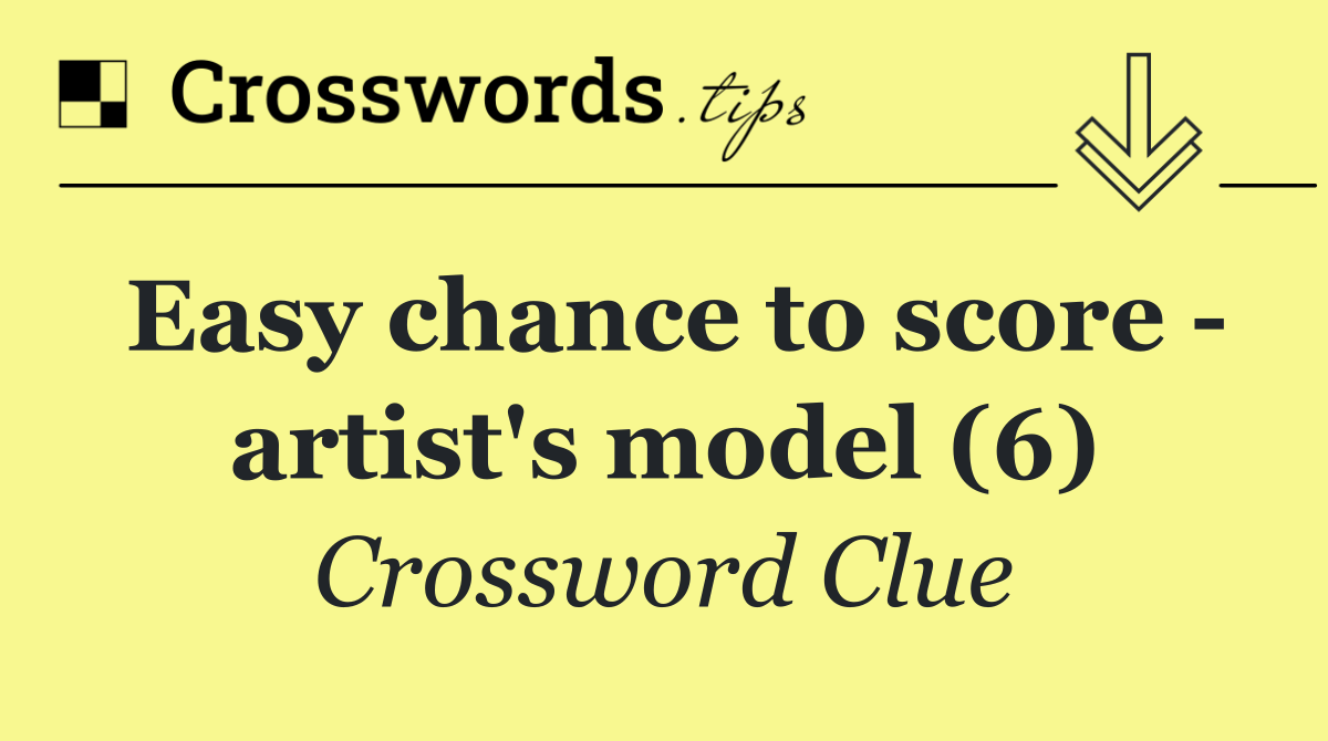 Easy chance to score   artist's model (6)